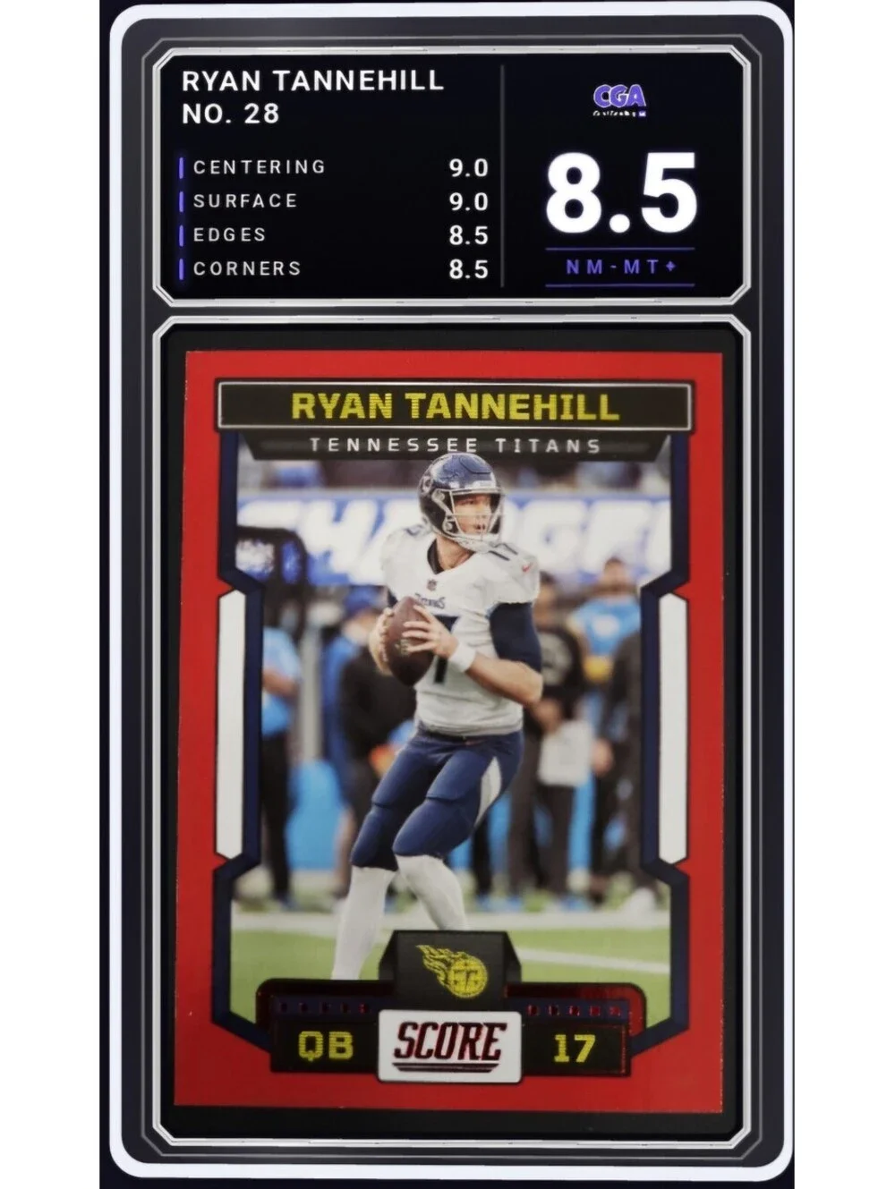 2023 Panini Score Red #28 Ryan Tannehill Tennessee Titans -CGA 8.5 Digital Grade